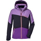 KILLTEC Mädchen Skijacke/Funktionsjacke mit abnehmbarer Kapuze und Schneefang, wasserdicht KSW 182 GRLS SKI JCKT, hellorchidee, 128,