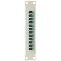 DeLock 10′′ LWL Patchpanel 12 Port SC Simplex aqua