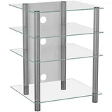 VCM Bilus TV-Rack Alu/Klarglas