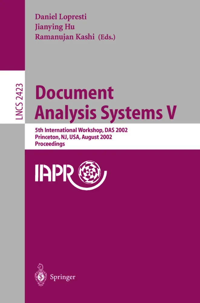 Preisvergleich Produktbild Document Analysis Systems V / Springer Berlin Heidelberg / Taschenbuch