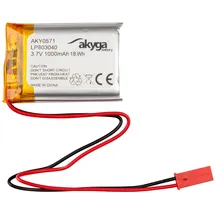 Akyga LP803040 Akkupack x Spezial-Akku LiPo 3.7 V 1000 mAh