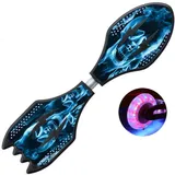 XIUWOUG Street Surfing Waveboard | Double Wheel Scooter Caster Board Mit LED-Blitzrad | Bis 200 Kg | Anti-Rutsch-Schlangenbrett Geeignet Für Kinder Und Jugendliche Anfänger Skateboard,35,83CM*23CM*9CM