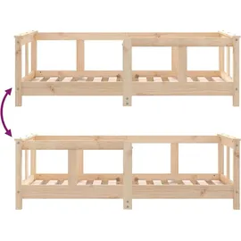 vidaXL Kinderbett 70 x 140 cm Kiefer massiv braun