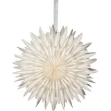 Star Trading - Großer Weißer Papierstern ,winter', 3-lagig, Dekorative Falz, Ø 60cm