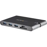 Startech StarTech.com USB C Multiport Adapter USB Type-C Mini Dock with HDMI 4K or 1080p VGA - Mac und Windows - 3x 3.0 - SD/ micro SD - PD Passthrough, 3 Port Hub, Schwarz