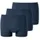 SCHIESSER Boxershorts unifarben Dunkelblau XL 3er Pack