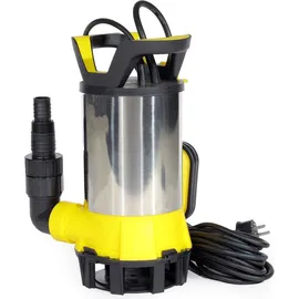 Wiltec 3 in 1 Flachsaugpumpe Edelstahl 1100 W 18000 l/h
