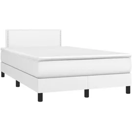 vidaXL Boxspringbett 120 x 200 cm Weiß