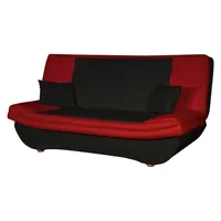 Fun Möbel Klick-klack-Sofa Schlafsofa KANDY in Kunstleder, Schwarz-Rot