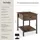 Tectake Nachtschrank Bradford 40 x 40 x 55,5 cm Braun