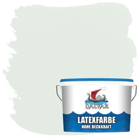 Halvar Latexfarbe hohe Deckkraft Weiß & 100 Farbtöne - abwischbare Wandfarbe für Küche, Bad & Wohnraum Geruchsarm, Abwischbar & Weichmacherfrei (2,5 L, Weißgrün)