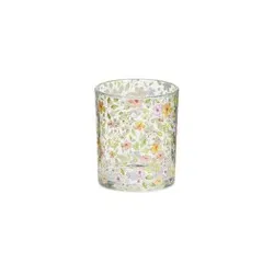 Windlicht Frühling Blumen bunt 662153008998 7x8cm