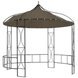 vidaXL Pavillon 300x290 cm Taupe Rund