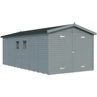 Palmako Gerätehaus Dan 14,7 m2 - 16 mm hellgrau