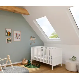 Germania Kinderbett 7001-84 GW-Alkmaar, in Weiß, mitwachsend, auf Sicherheit geprüft, 145 x 86 x 76 cm (BxHxT)