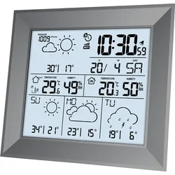 Technoline WD 2000, Grau, Innen-Hygrometer, Innen-Thermometer, Außen-Hygrometer,