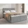 bromarkt Boxspringbett 140 x 200 cm H3 Hellgrau