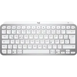 Logitech MX Keys Mini for Business Pale Gray, weiß/grau, LEDs weiß, Logi Bolt, USB/Bluetooth, US (920-010609)