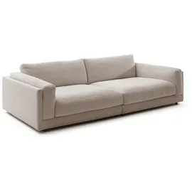 KAWOLA Big-Sofa Cord 2-Sitzer Grau