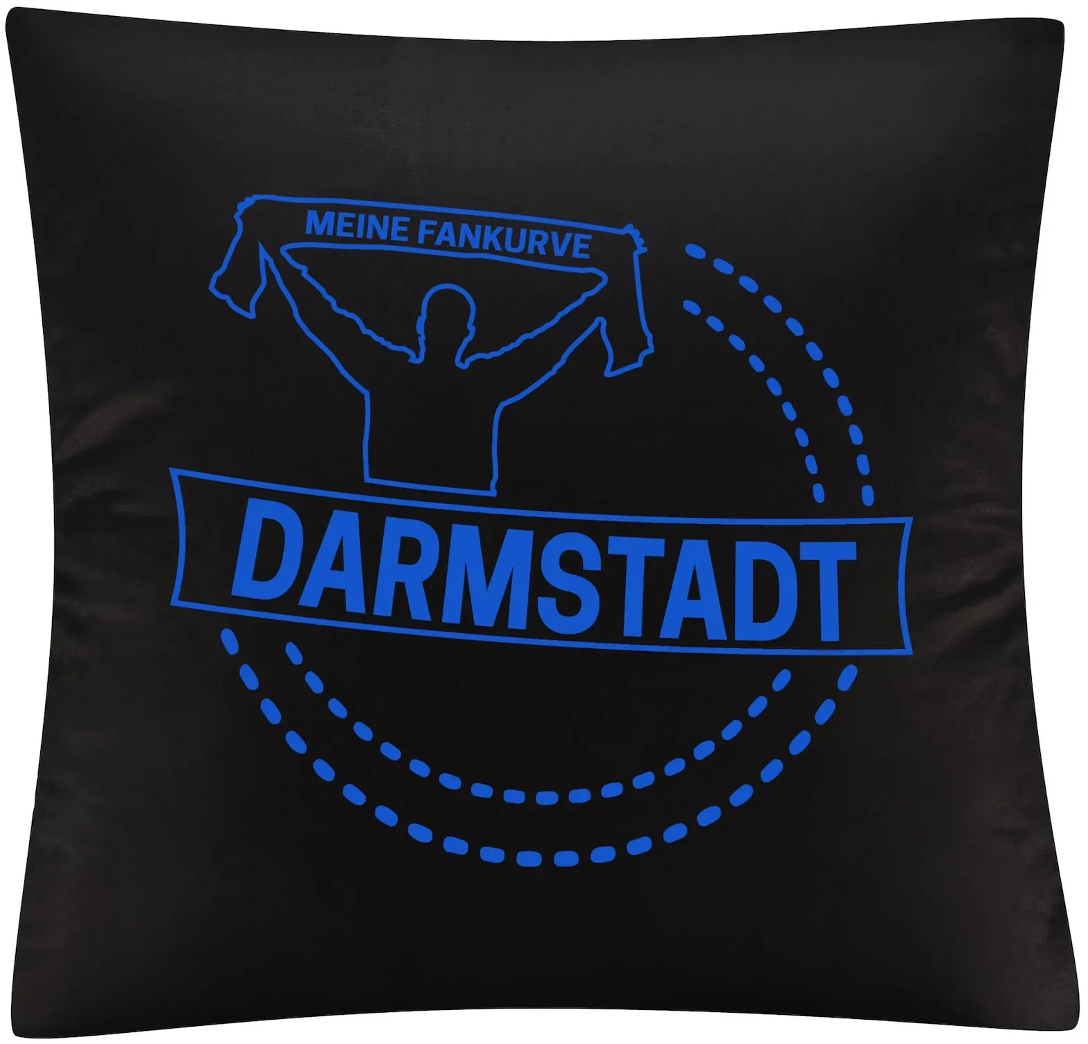 multifanshop® Kissenbezug  - Darmstadt - Meine Fankurve - Druck blau