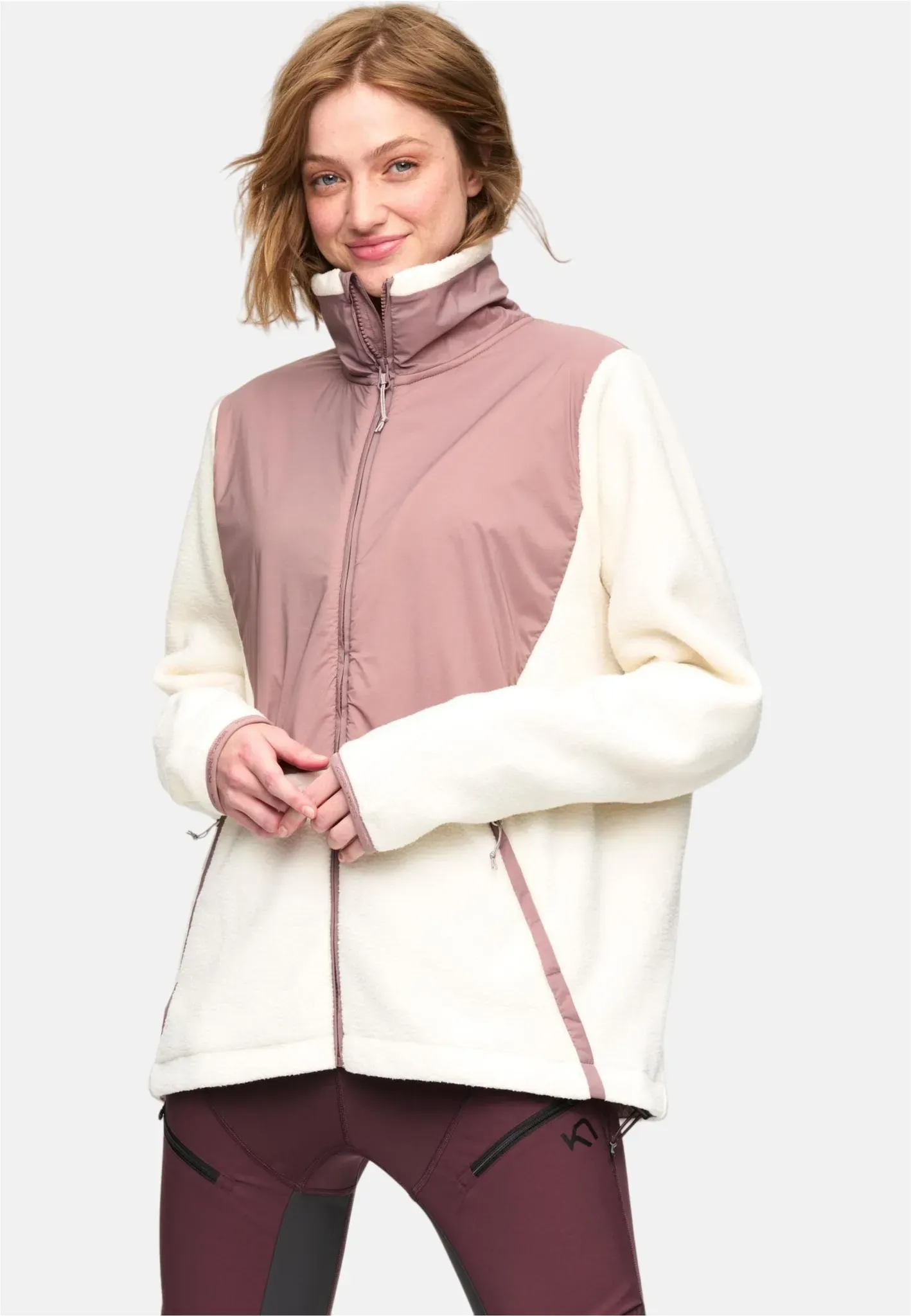 Outdoorjacke KARI TRAA "Røthe" Gr. M, grau (taupe) Damen Jacken mit windbeständigem Material