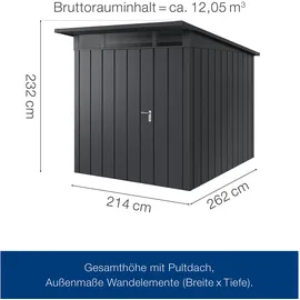 hörmann stauraumsysteme Juno 2,14 x 2,62 m Anthrazitgrau