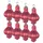 Beliani Weihnachtskugel 8er Set Glas rot