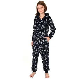 normann-wäschefabrik NORMANN Jumpsuit Overall Onesie Schlafanzug Eiskristall Sterne Optik | Gr.: 152
