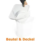 Hygienebox-Einsätze-Small bestehend aus Beutel mit integrierten Deckel Farbe: weiss