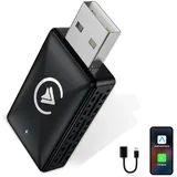 Embui Wireless Android Auto und Carplay Adapter, 2 in 1 Stick wandelt verdrahtete Auto/Carplay drahtlos um, geeignet für Autos mit AA Carplay, USB C/A Kabel Mini Version