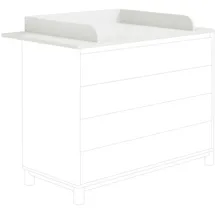 Paidi Wickelaufsatz Olli , weiß , Maße cm, B: 123,5 H: 12,5 T: 78.8