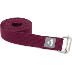 Yogagurt Asana Belt, Schiebeschnalle Baumwolle aubergine EINHEITSGRÖSSE