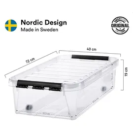 SmartStore Aufbewahrungsbox Classic 35 31 Liter transparent / schwarz
