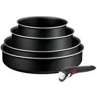 Tefal - 5-teiliges Kochgeschirr-Set INGENIO GENEROUS COOK - Schwarz