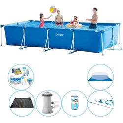 Intex Frame Pool Rechteckig 450x220x84 cm - 7-teilig - Swimmingpool-Paket EINHEITSGRÖSSE