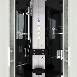 AcquaVapore Duschkabine Dusche D46-03M1 Komplettdusche Fertigdusche 80x80 cm - Schwarz