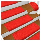 vidaXL Teppich-Treppenstufen 15 Stk. 65x21x4 cm Rot