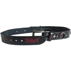 Slipknot Gürtel der Metal-Band für Damen oder Herren Einheitsgröße 95cm verstellbarer Freizeit-Gürtel BT111166LSP3 Schwarz - One-Size