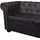 vidaXL Chesterfield Eckcouch Kunstleder 6-Sitzer Schwarz