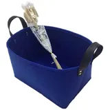 CANIGHT Tragbarer mit Offenem Design Aufbewahrungskorb Filz in Blau und Einfachem Griff zur Stilvollen Ordnung für Schreibtisch und Kinderzimmer