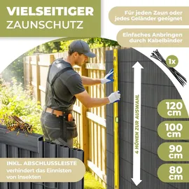 Kesser Balkonverkleidung 90 x 300 cm Schwarz PVC