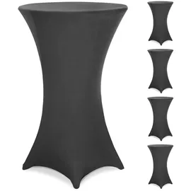 DEUBA Detex® Stehtischhusse Überzug 5er Set Ø70 Cm Ø Anthrazit