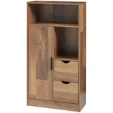 [en.casa] Badezimmerschrank Namsskogan 100x50x25cm Walnussoptik