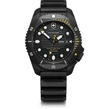 Victorinox Herren Armbanduhr Dive Pro Automatic Ø 43 mm, Swiss Made, Automatik, Wasserdicht bis 300 m, Saphirglas, Kautschuk-Armband, Schwarz