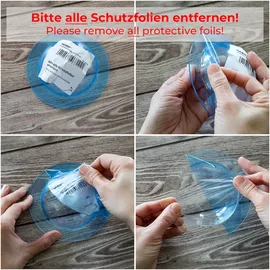 HMF 46710 Halbkugel aus Acryl mit Krempe, DIY Acrylhaube | 10 cm Transparent