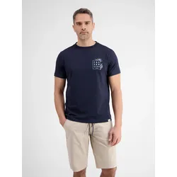 T-Shirt mit Front- und Rückenprint - Classic Navy - M