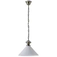 LINDBY Pendelleuchte Otis, Ø 30 cm, weiß, Glas, Kegel,