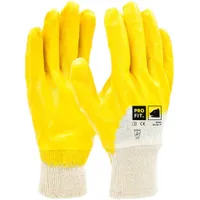 Fitzner Basic Nitril-Handschuh, gelb 37675-11 , 1 Packung = 12 Paar, Größe 11