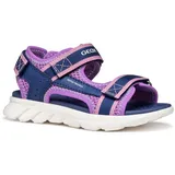 GEOX Airadyum GI Sandal, Navy/Purple, 29
