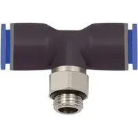 Riegler T-Steckverschraubung drehbar G 1/4 außen Ø 10 mm